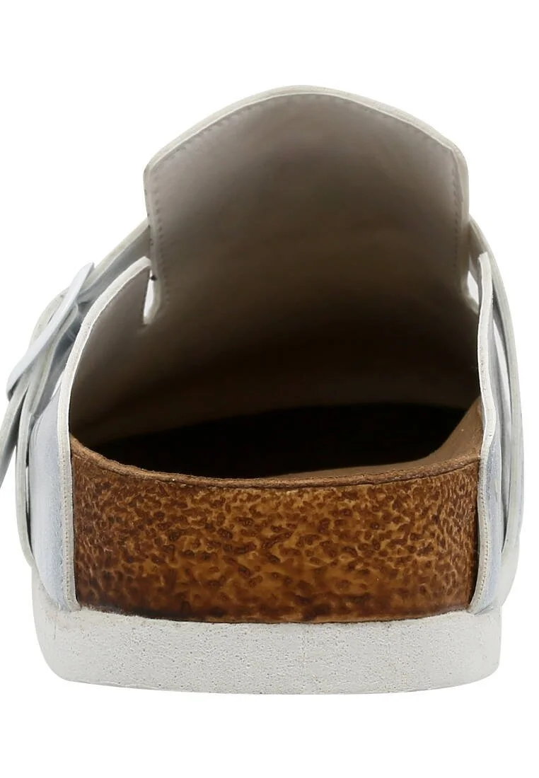 Femme Cuir Vegan Bleu Chaussons - Birds Chirping Motif