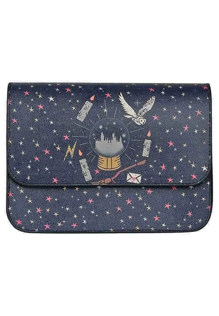 Femme Cuir Vegan Bleu Foncé Sac à Main - Warner Bros Harry Potter Stay at Hogwarts Motif