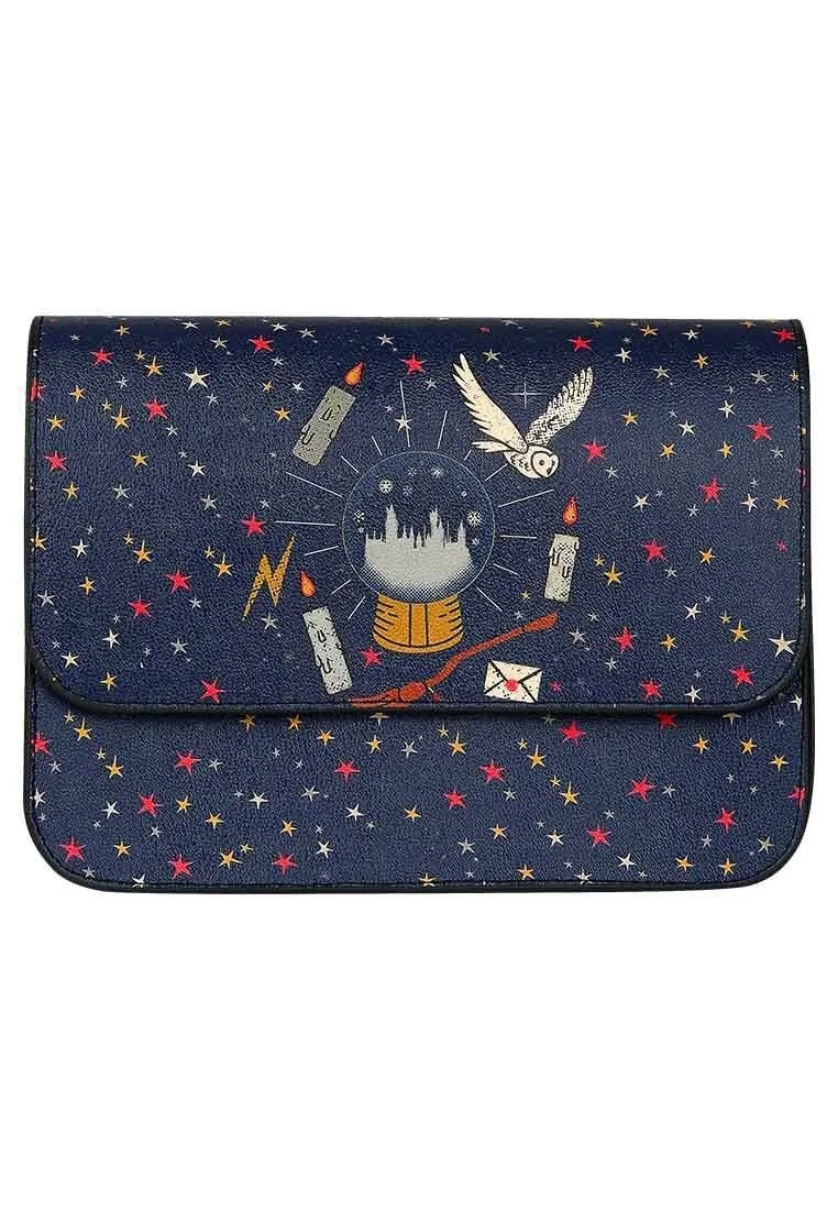Femme Cuir Vegan Bleu Foncé Sac à Main - Warner Bros Harry Potter Stay at Hogwarts Motif