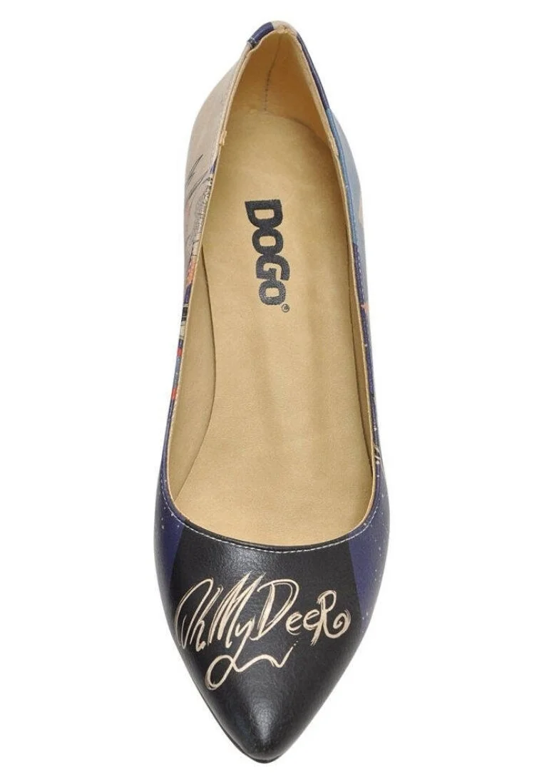 Femme Cuir Vegan Bleu Foncé Talons Hauts - Oh my deer Motif