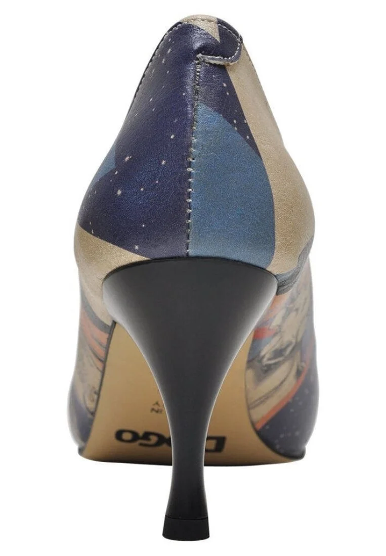 Femme Cuir Vegan Bleu Foncé Talons Hauts - Oh my deer Motif