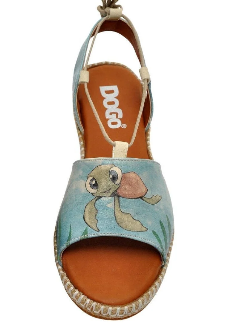 Femme Cuir Vegan Bleu Sandales à Lacets - Caretta-Hey Dude Motif