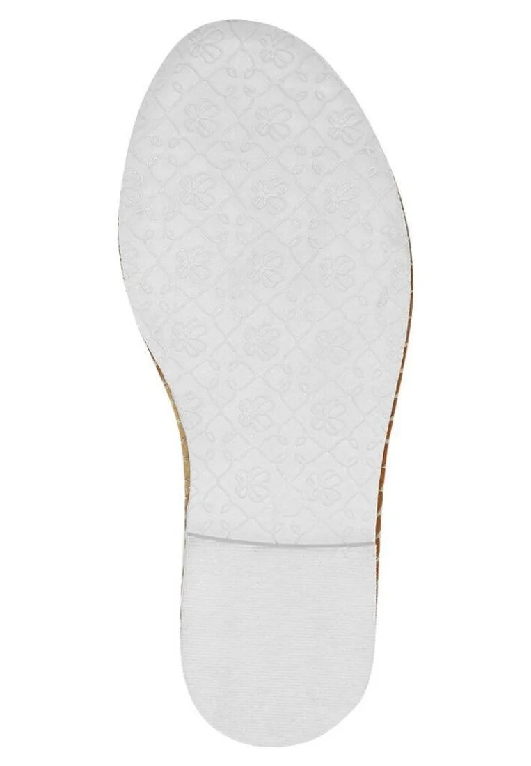 Femme Cuir Vegan Bleu Sandales - Ethnic Faience Motif