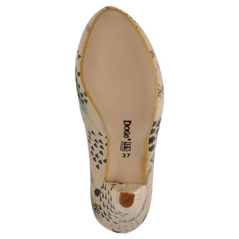 Femme Cuir Vegan Beige Bottes à Talons Hauts - Use Your Wings Motif