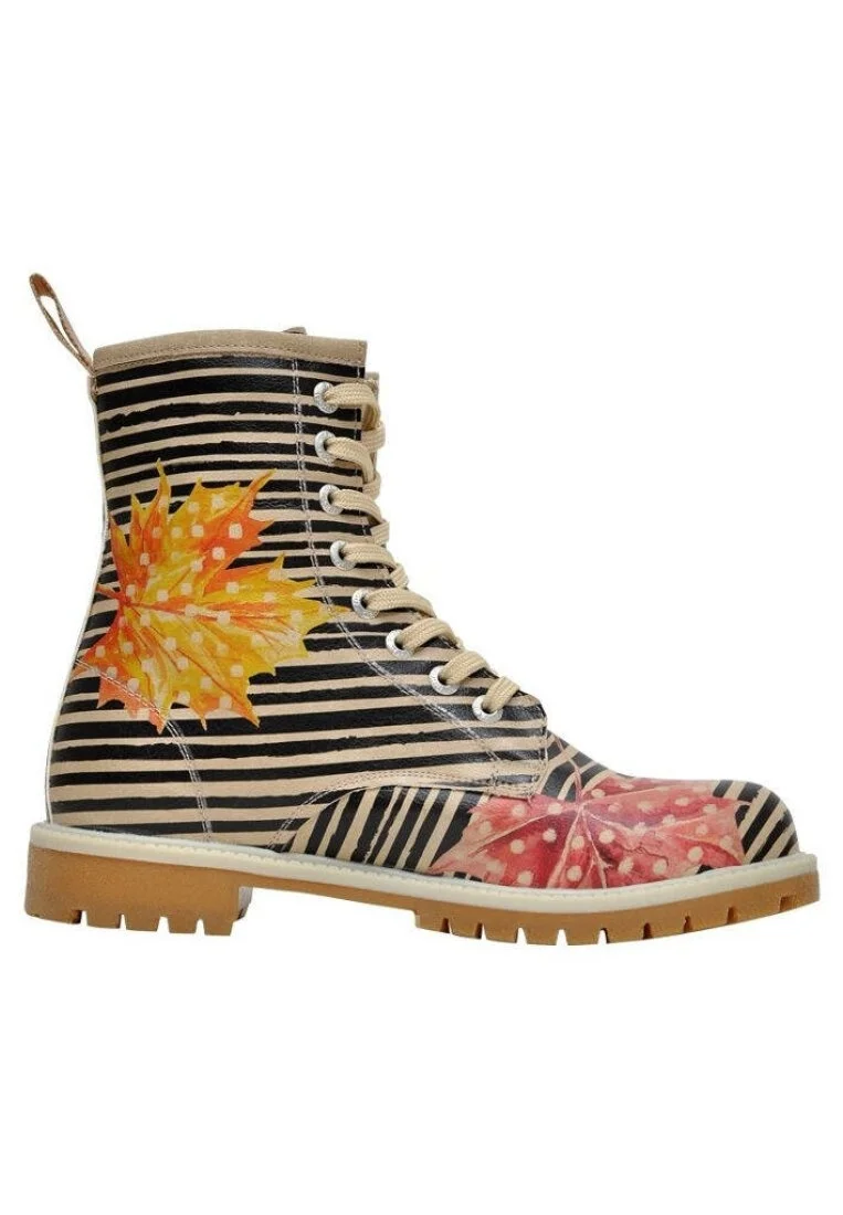 Femme Cuir Vegan Multicolore Bottes Longues - Hello Fall Motif