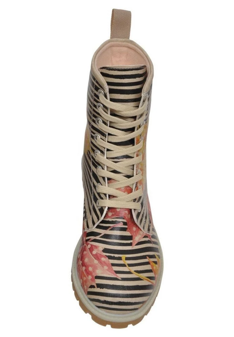 Femme Cuir Vegan Multicolore Bottes Longues - Hello Fall Motif