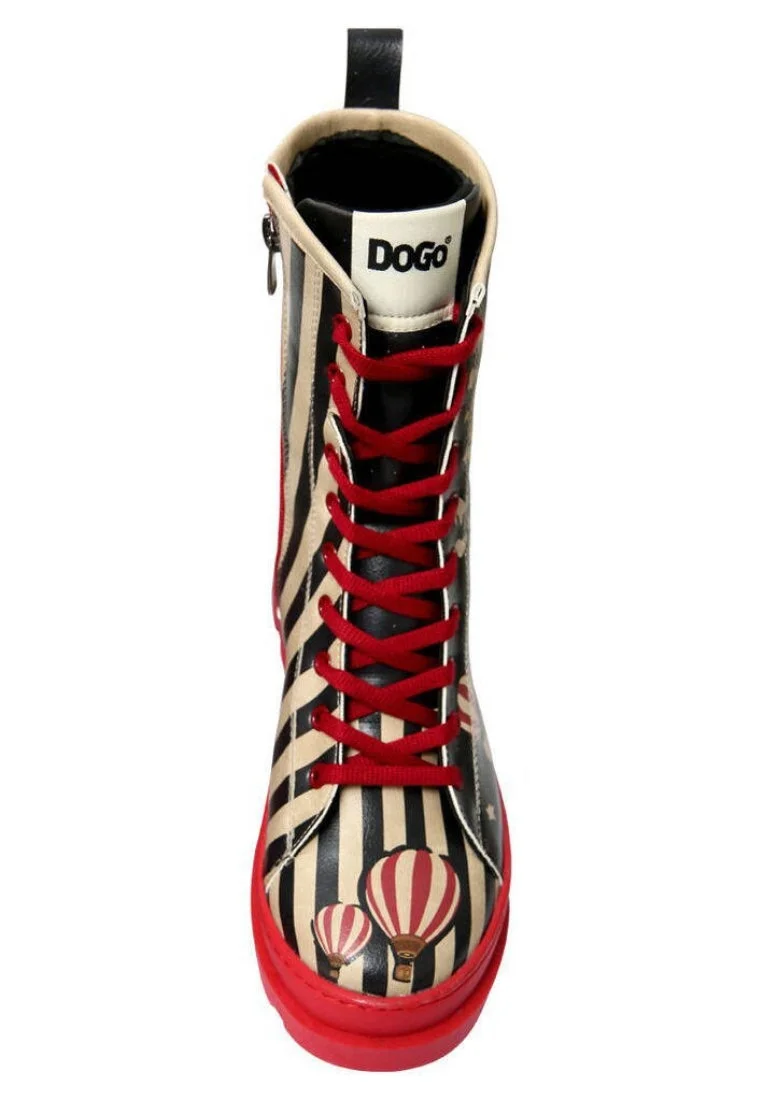 Femme Cuir Vegan Multicolore Bottes longues à glissière - Let's Find a Place to Get Lost Motif