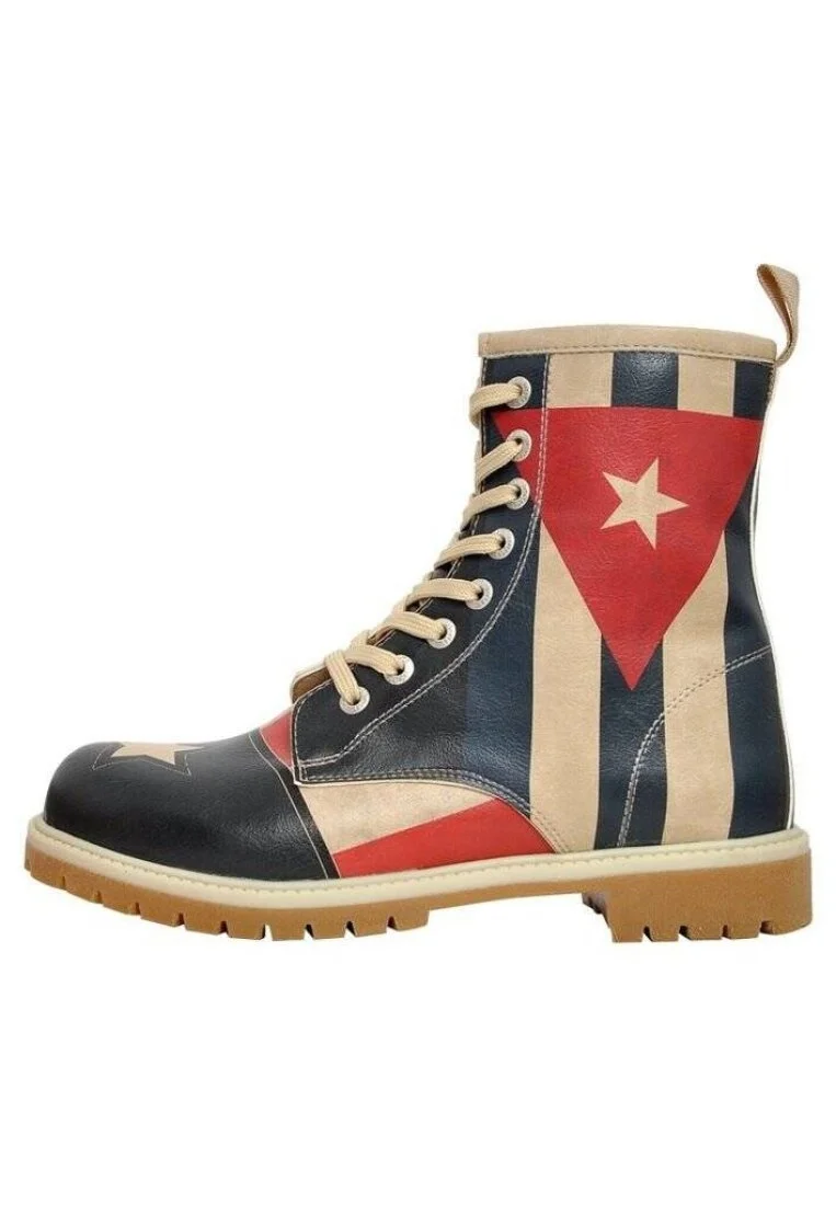 Femme Cuir Vegan Multicolore Bottes Longues - Hola Motif