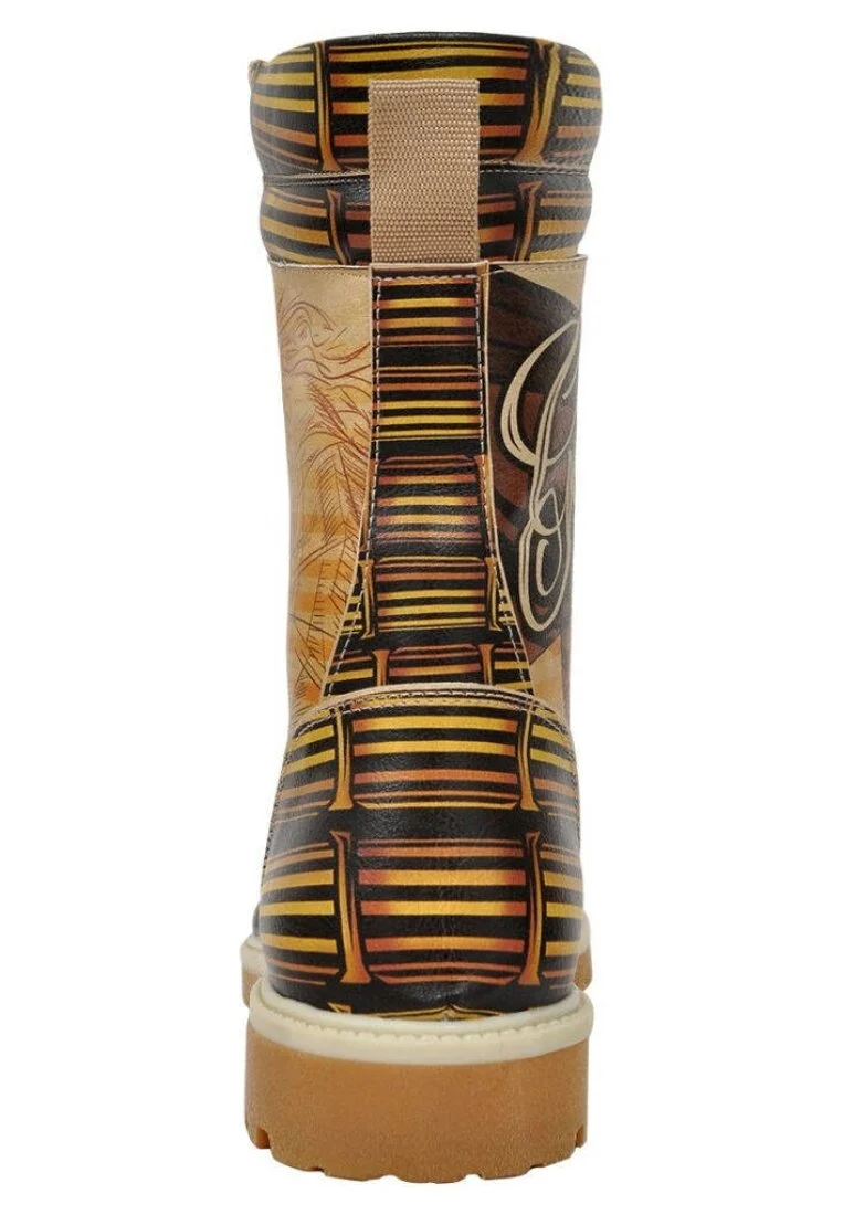 Femme Cuir Vegan Multicolore Bottes Longues - Give me Fire Motif