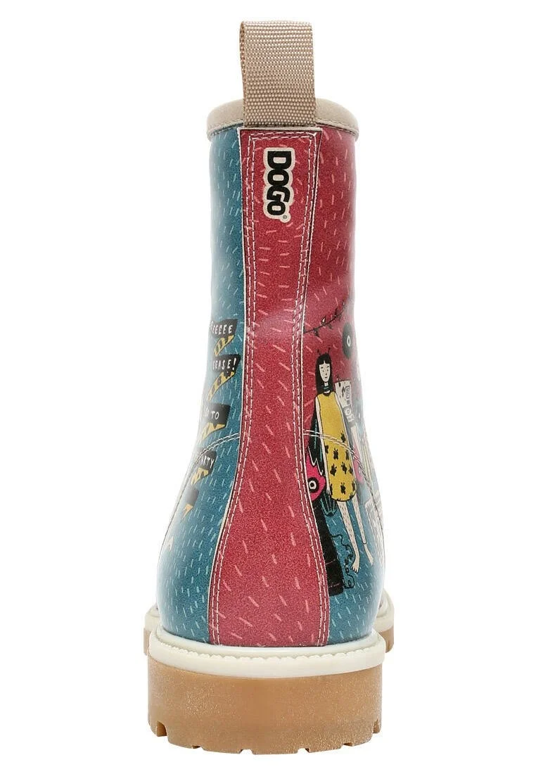 Femme Cuir Vegan Multicolore Bottes Longues - Party Motif