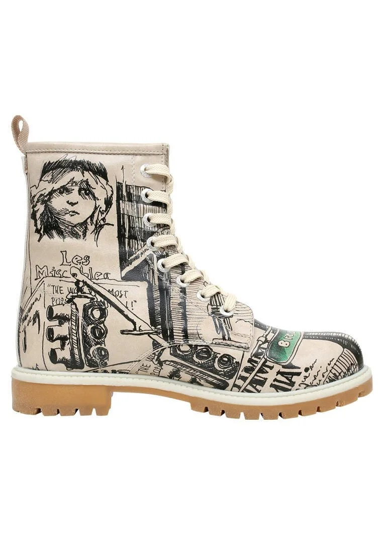Femme Cuir Vegan Multicolore Bottes Longues - Broadway Motif