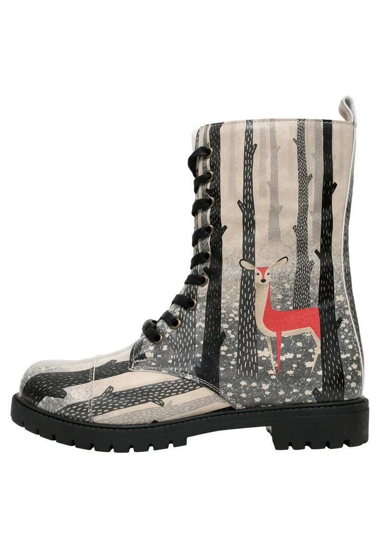 Femme Cuir Vegan Noir Bottes Longues à Glissière - You are the Colour of My Life Motif