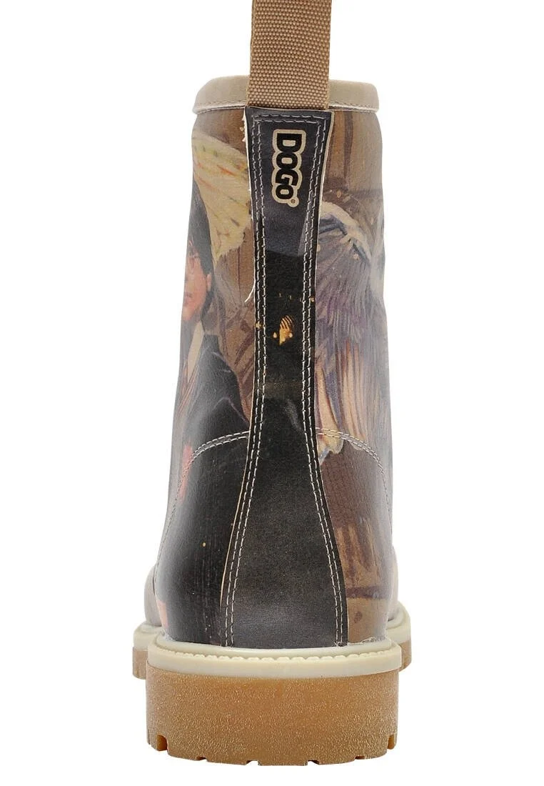 Femme Cuir Vegan Multicolore Bottes Longues - Warner Bros Harry and Hedwig Harry Potter Motif