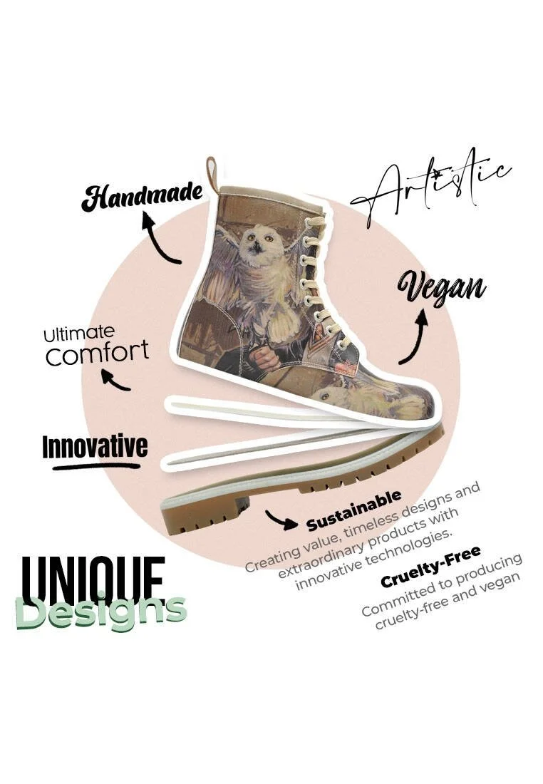 Femme Cuir Vegan Multicolore Bottes Longues - Warner Bros Harry and Hedwig Harry Potter Motif