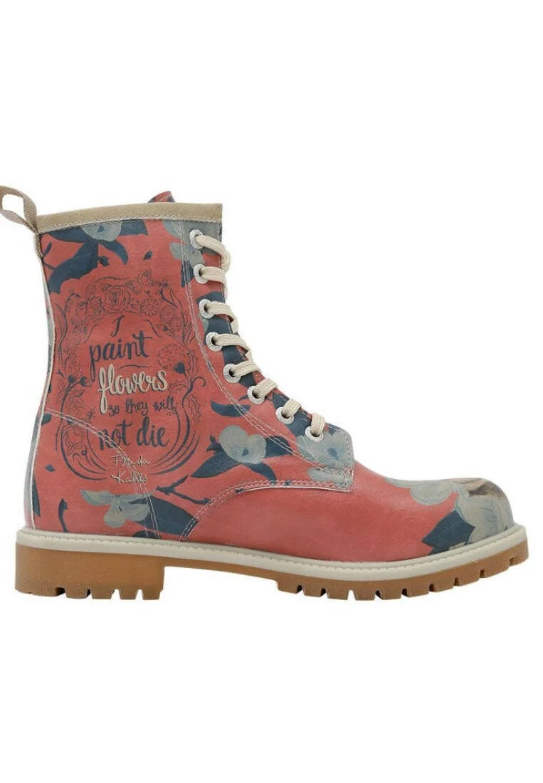 Femme Cuir Vegan Multicolore Bottes Longues - Frida Painting Frida Kahlo Motif