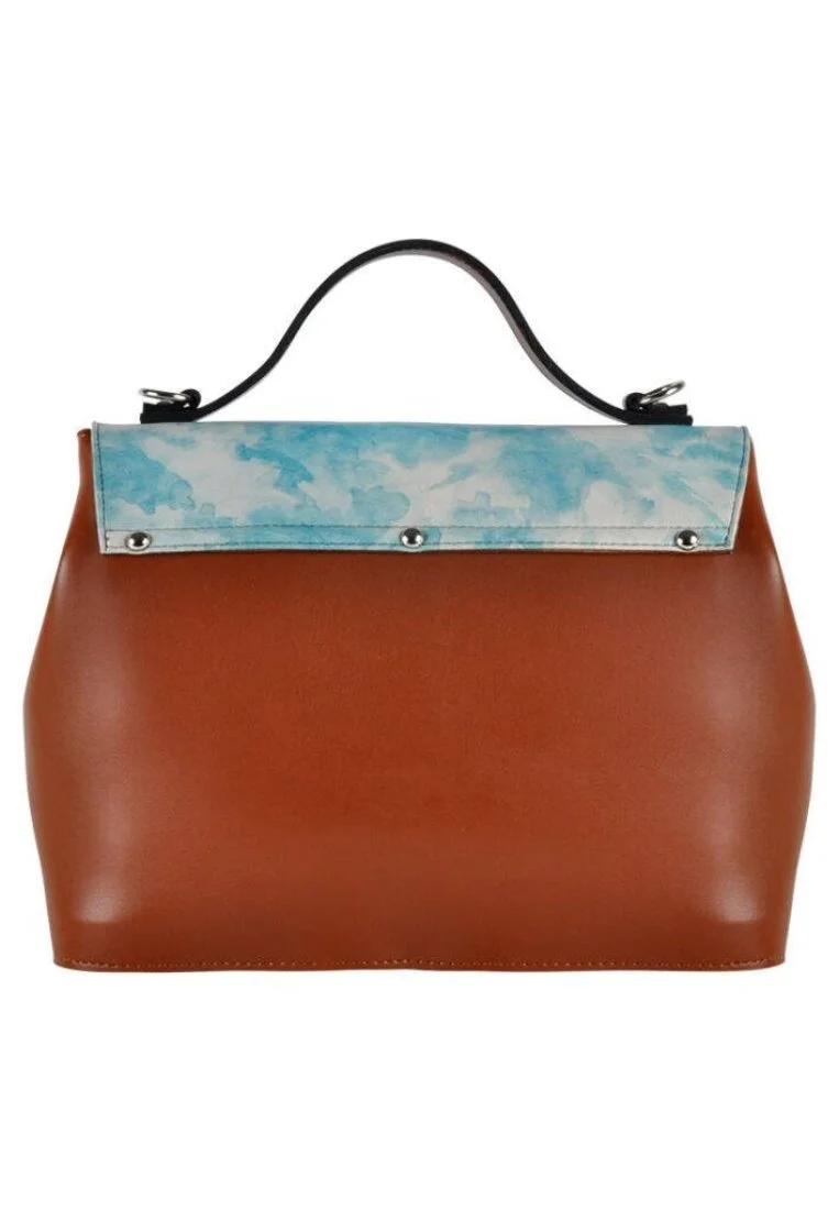 Femme Cuir Vegan Brun Sac à Main - Caretta-Hey Dude Motif