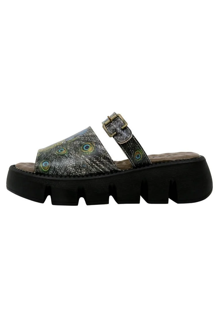 Femme Cuir Vegan Multicolore Chaussons Compensées - All Beauty is in You Motif