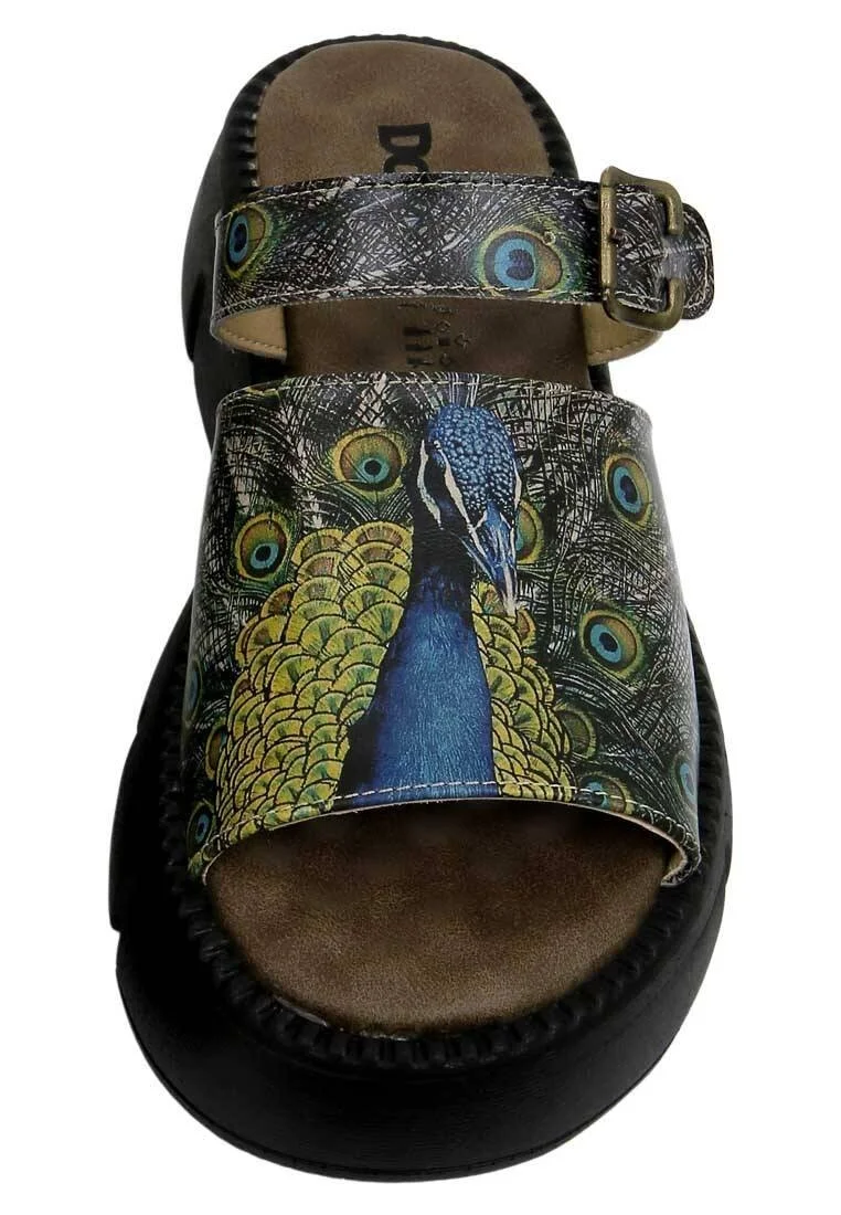 Femme Cuir Vegan Multicolore Chaussons Compensées - All Beauty is in You Motif