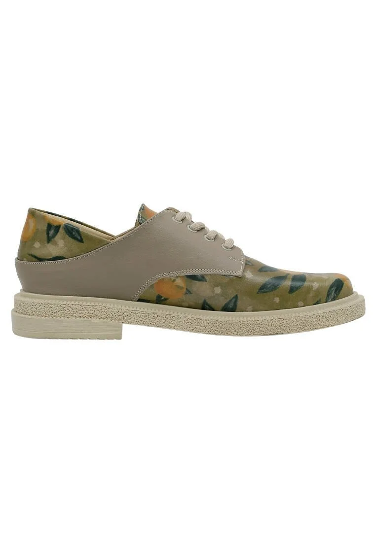 Femme Cuir Vegan Vert Chaussures Décontractées - Fruity Motif