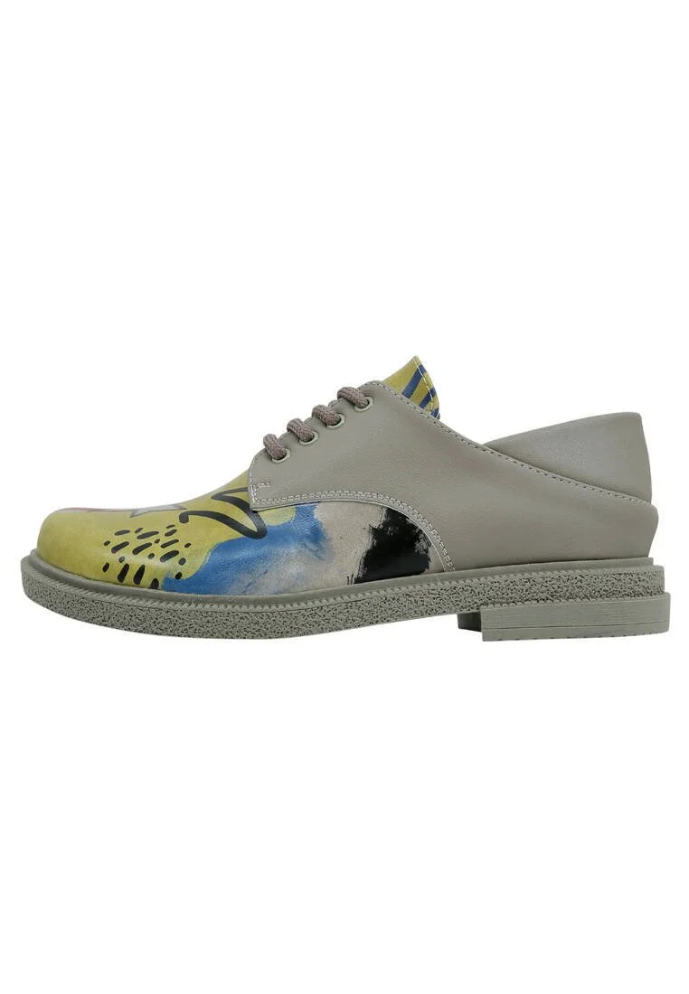 Femme Cuir Vegan Jaune Chaussures Décontractées - The Creation of the Collage Motif
