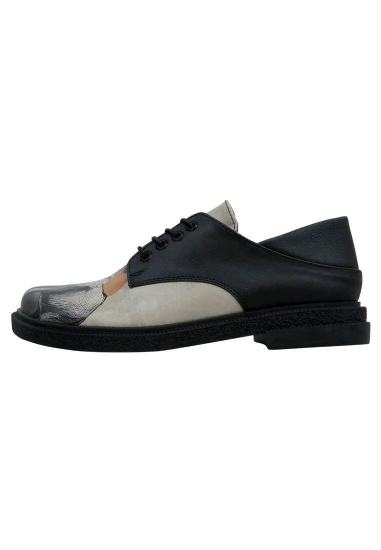 Femme Cuir Vegan Noir Chaussures Décontractées - Sunset Animals Motif