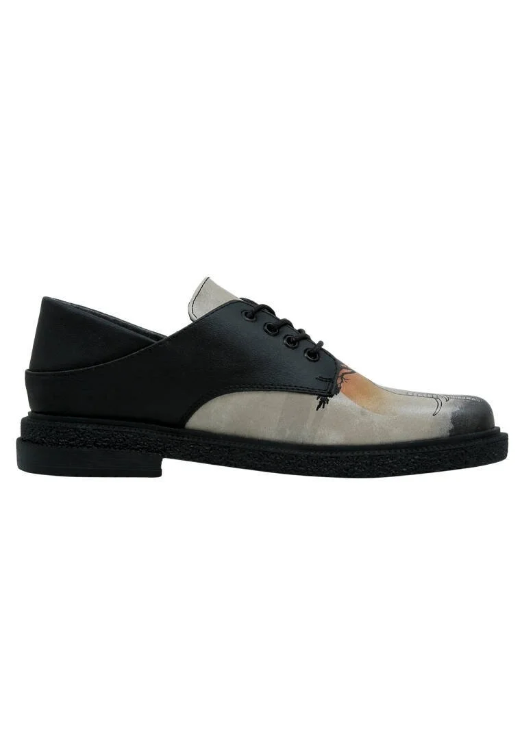 Femme Cuir Vegan Noir Chaussures Décontractées - Sunset Animals Motif