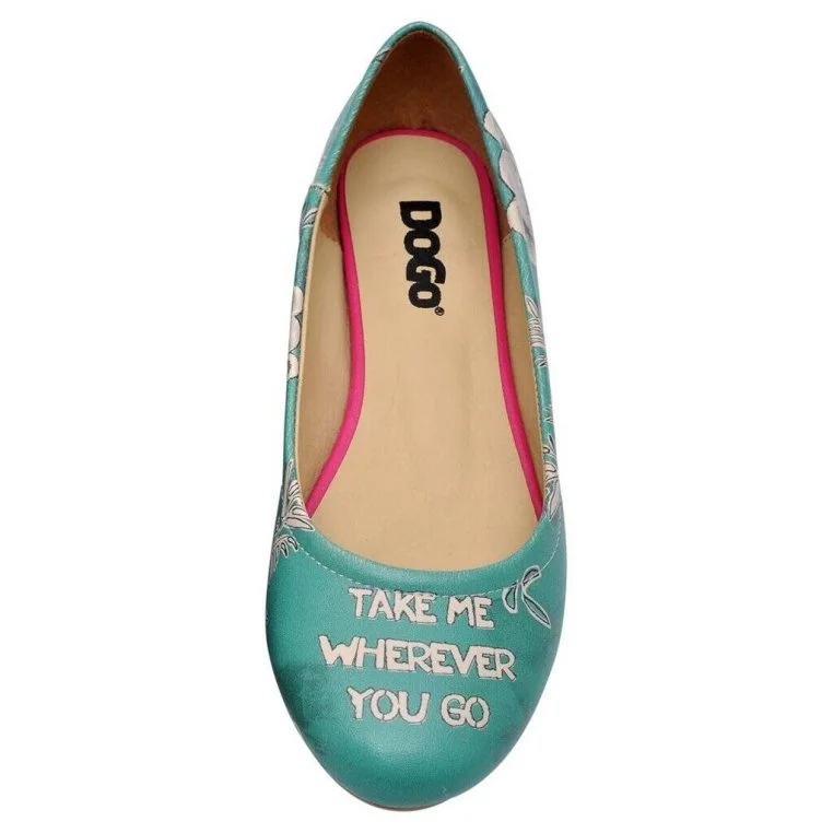 Femme Cuir Vegan Turquoise Chaussures Plates - Koala Hug Motif