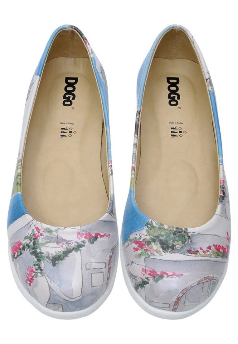 Femme Cuir Vegan Multicolore Chaussures Plates - Sea You Soon Motif