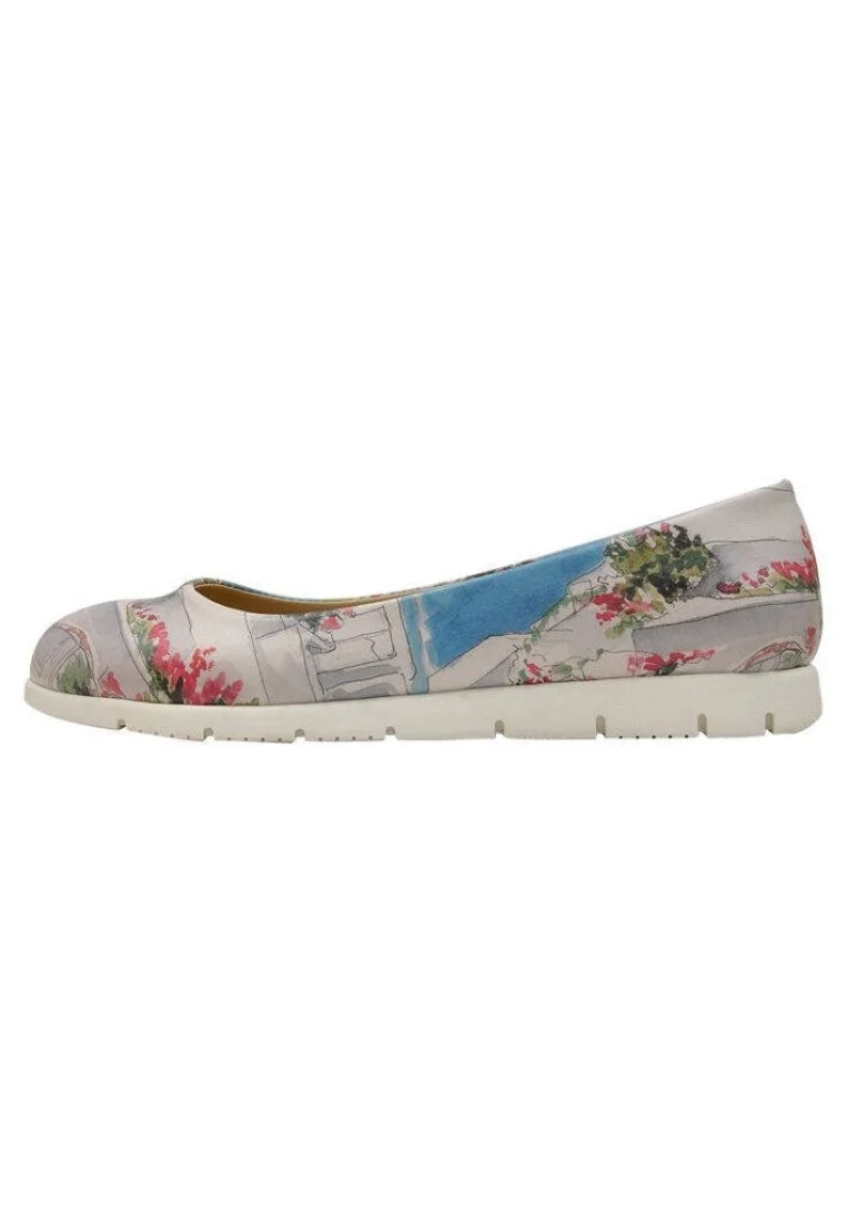 Femme Cuir Vegan Multicolore Chaussures Plates - Sea You Soon Motif