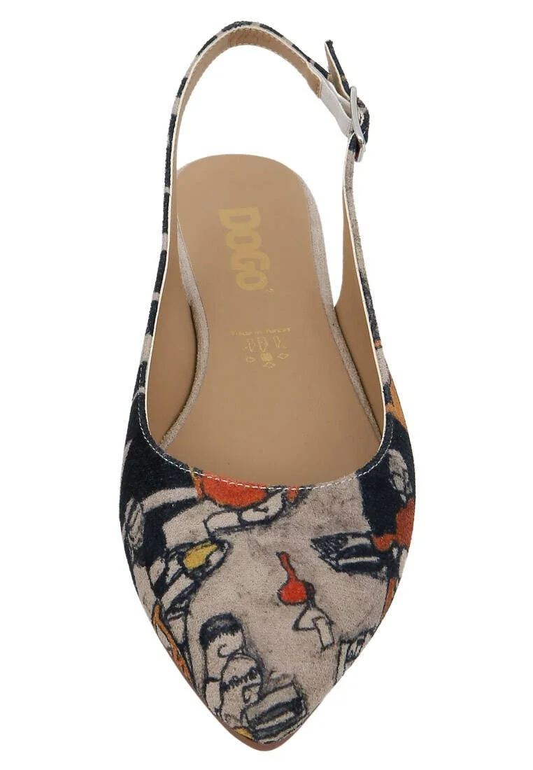 Femme Cuir Vegan Multicolore Chaussures Plates - Supper Motif