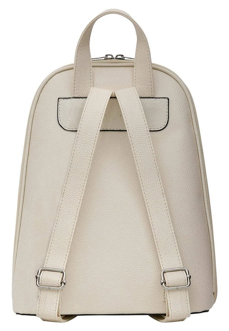Femme Cuir Vegan Crème Sac à dos - Burano Island Motif