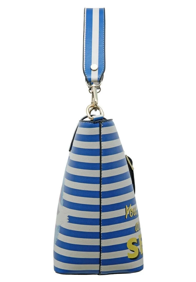 Femme Cuir Vegan Crème Sac à Main - You, Me and the Sea Motif