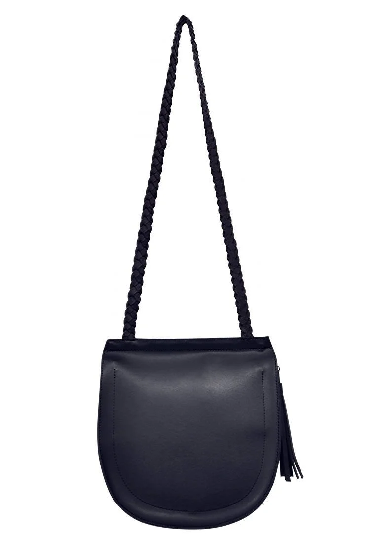 Femme Cuir Vegan Crème Sac d'épaule - Paperflower Motif