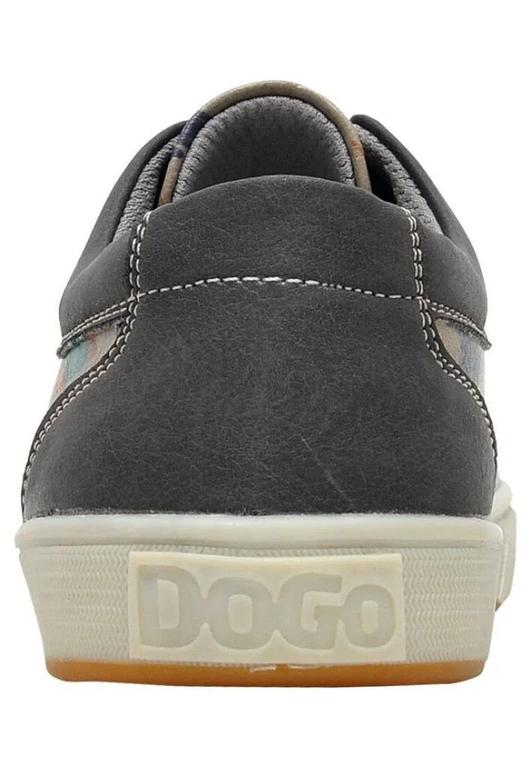 Femme Cuir Vegan Gris Baskets - Avian World Motif