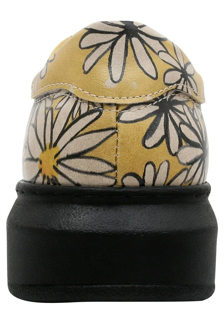 Femme Cuir Vegan Jaune Baskets - Everything will be Okay Motif