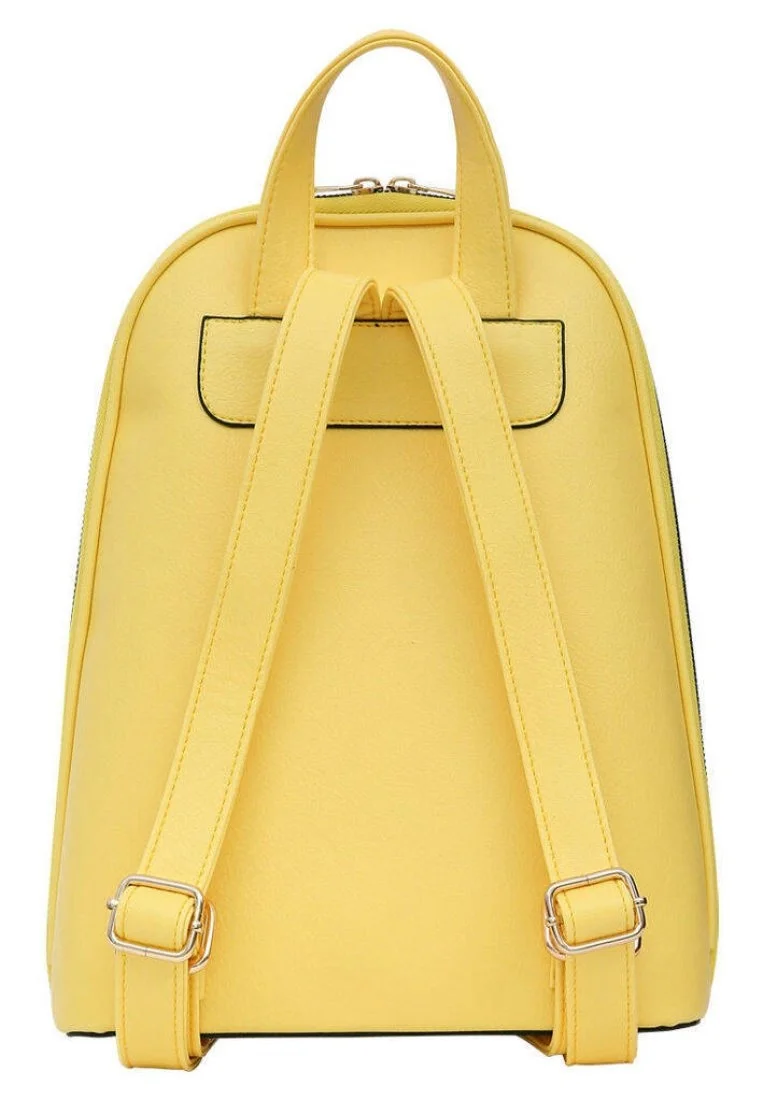 Femme Cuir Vegan Jaune Sac à dos - Royal Dogs Motif