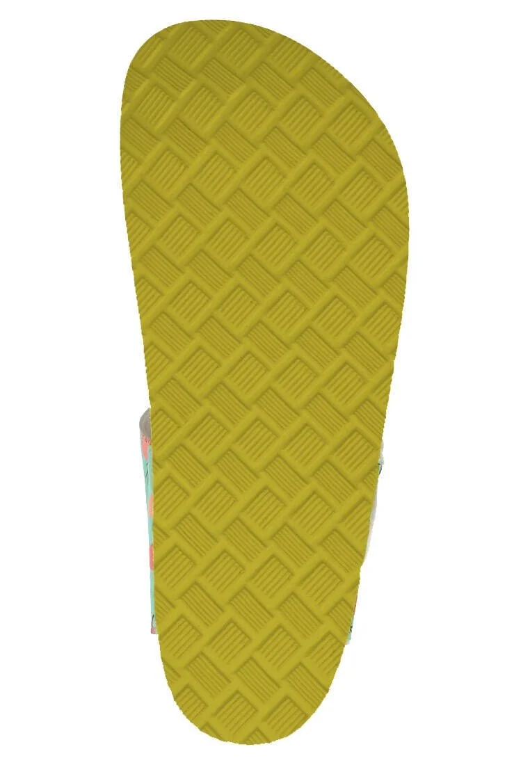 Femme Cuir Vegan Jaune Sandales - The Creation of the Collage Motif