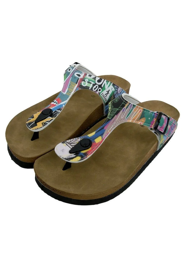 Femme Cuir Vegan Jaune Sandales - No More Drama Motif