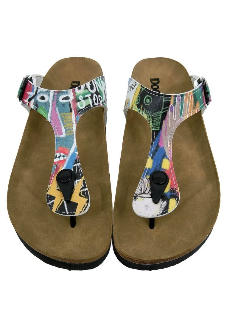 Femme Cuir Vegan Jaune Sandales - No More Drama Motif