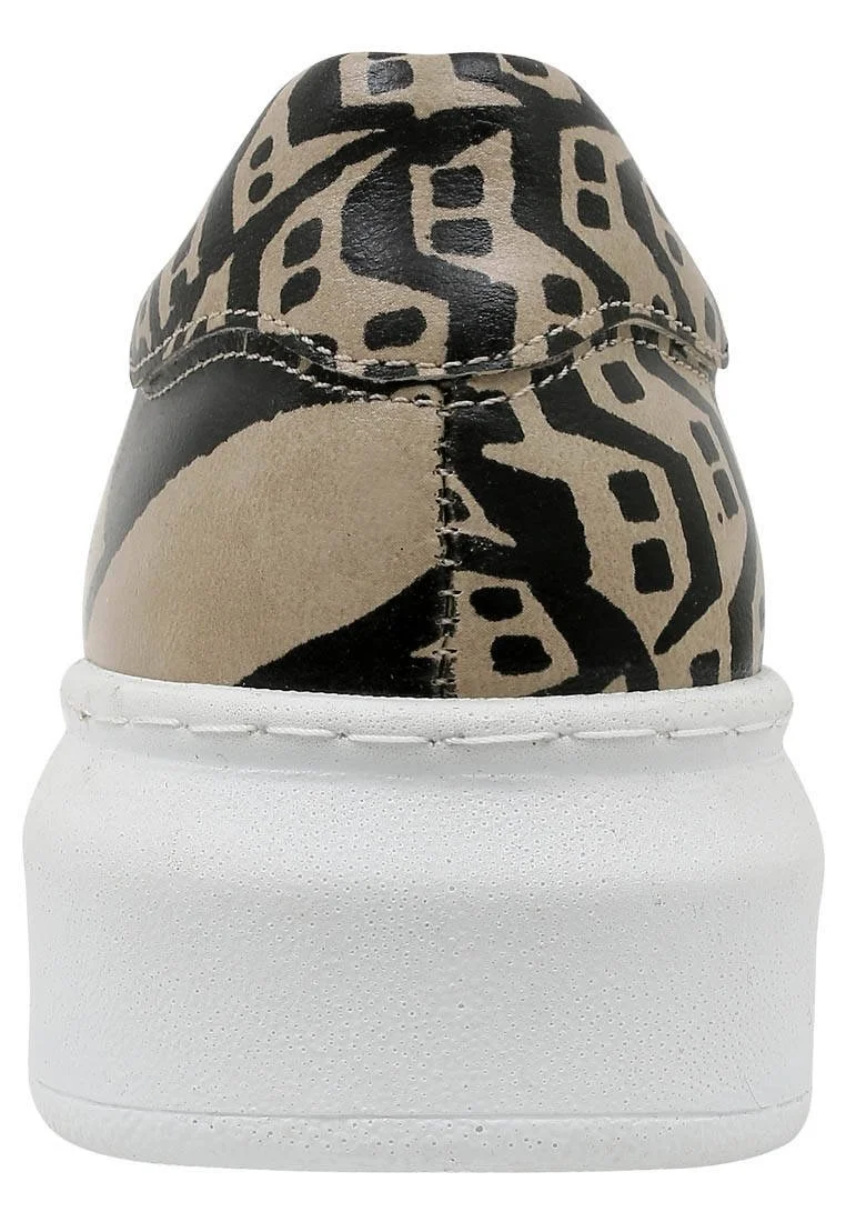 Femme Cuir Vegan Multicolore Baskets - Rivers on the Sofa Motif