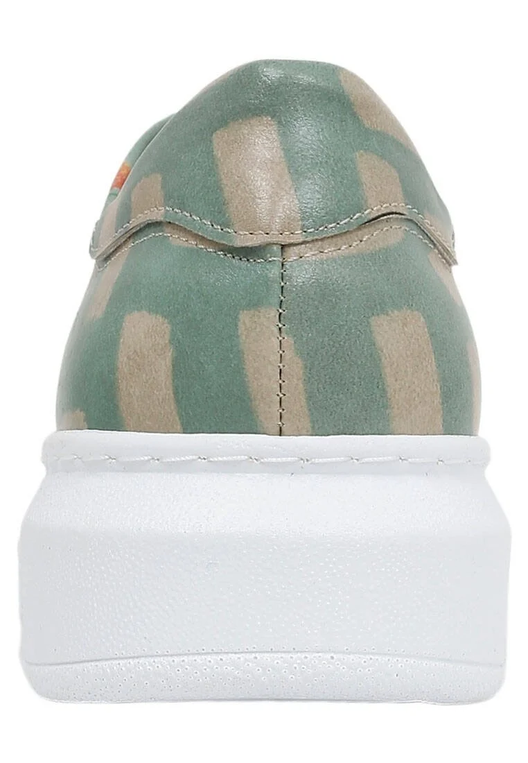 Femme Cuir Vegan Multicolore Baskets - Sweet Escape Motif