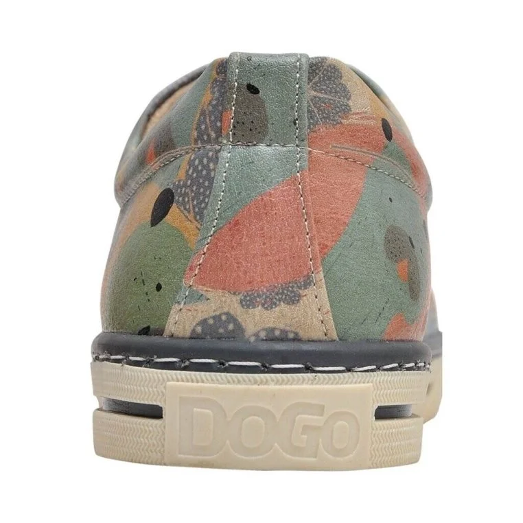 Femme Cuir Vegan Multicolore Baskets - Dogs Day Motif