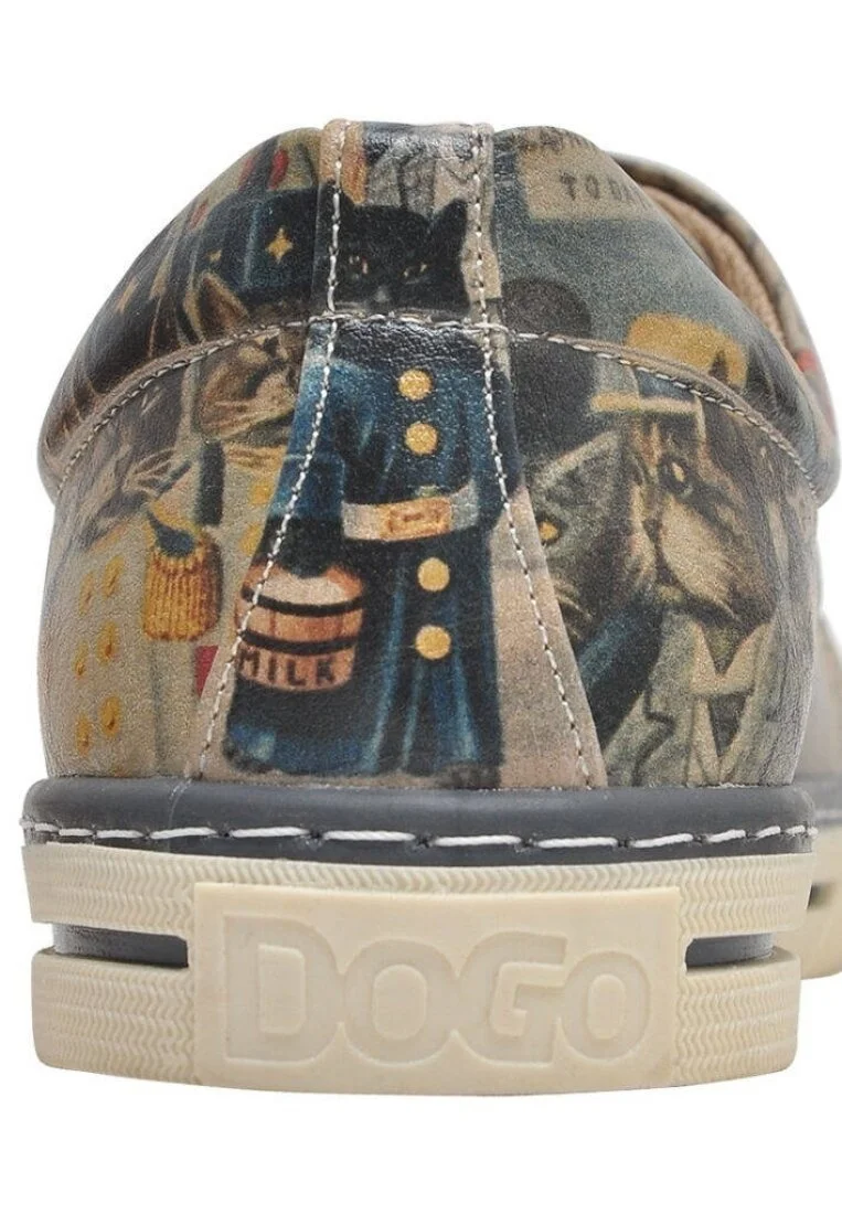 Femme Cuir Vegan Multicolore Baskets - Fiesta Motif