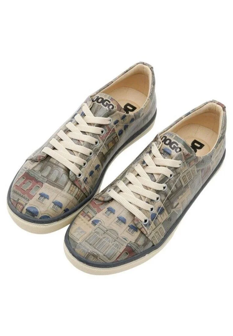 Femme Cuir Vegan Multicolore Baskets - Frame of Mind Motif