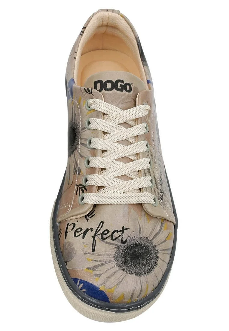 Femme Cuir Vegan Multicolore Baskets - Picture Perfect Motif