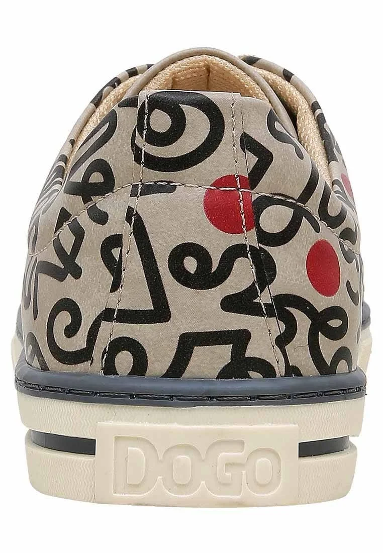 Femme Cuir Vegan Multicolore Baskets - Cat and Mouse Motif