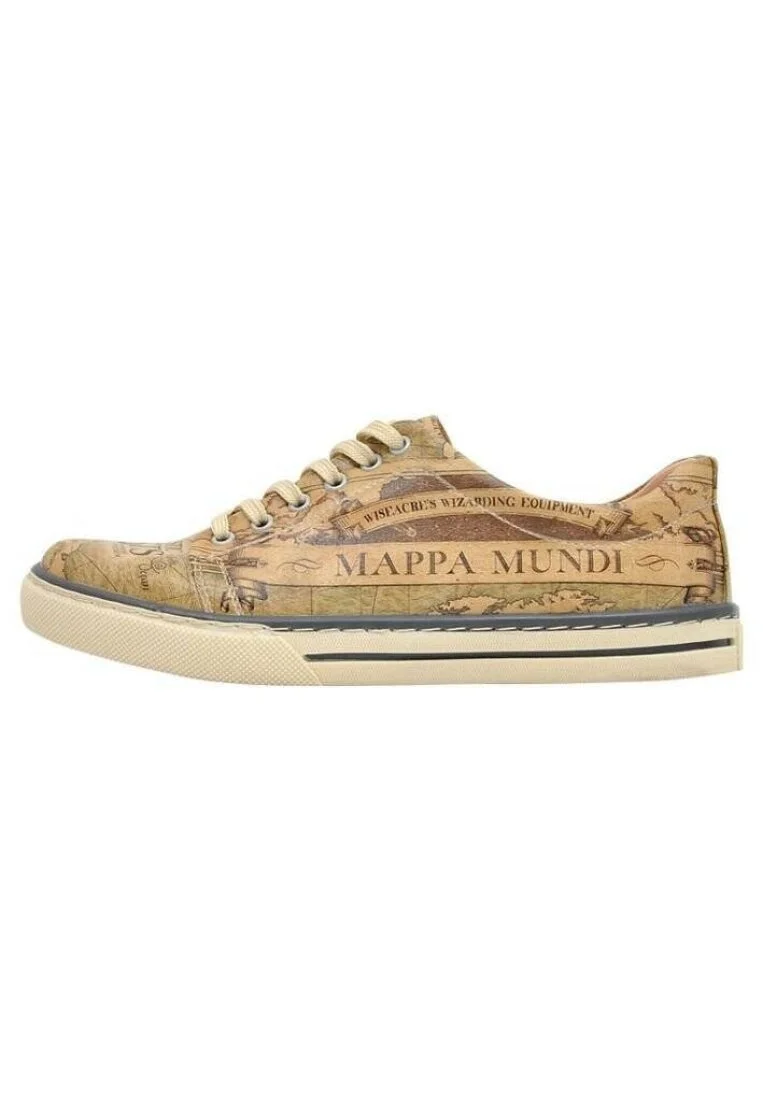 Femme Cuir Vegan Multicolore Baskets - Warner Bros Mappa Mundi Fantastic Beasts Motif