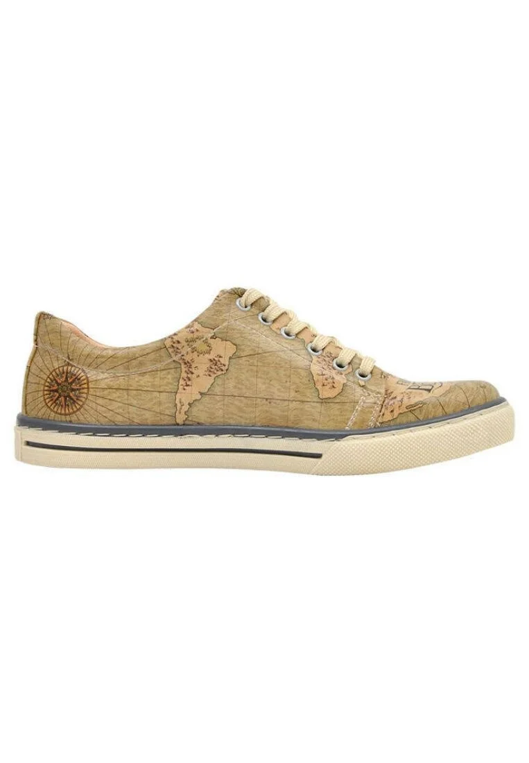 Femme Cuir Vegan Multicolore Baskets - Warner Bros Mappa Mundi Fantastic Beasts Motif