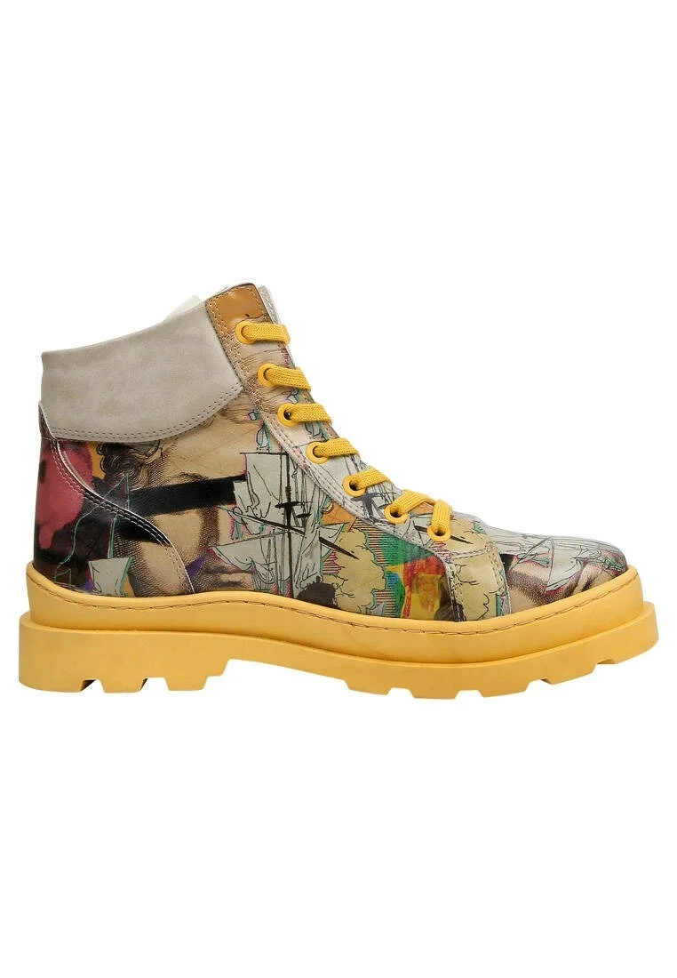 Femme Cuir Vegan Multicolore Bottes - Ancient Tales Motif
