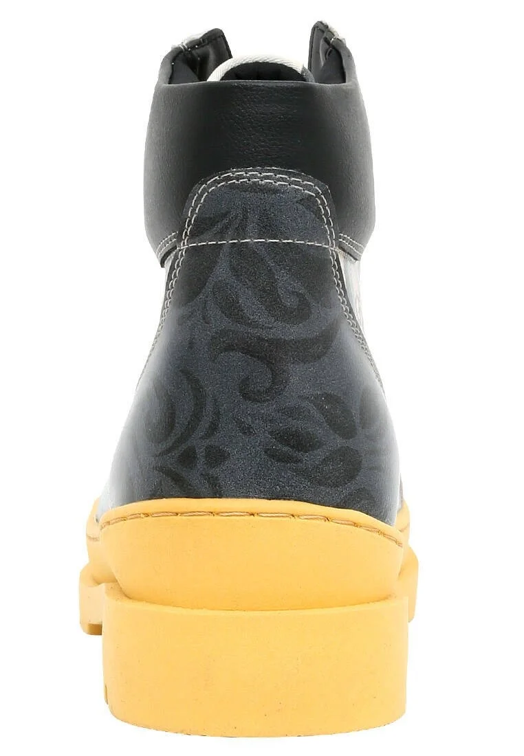 Femme Cuir Vegan Multicolore Bottes - Choose Your Side Motif